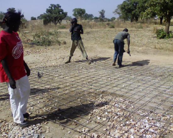 Construction d'un radier: ferraillage