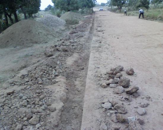 Construction d'une piste rurale