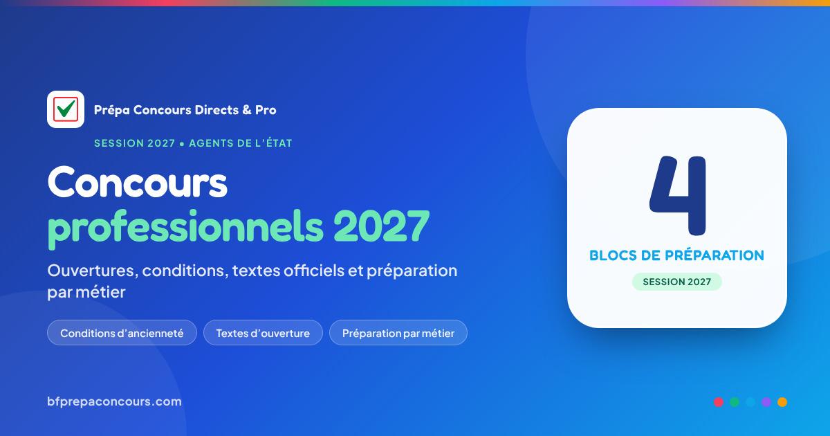 Apercu concours professionnels 2027