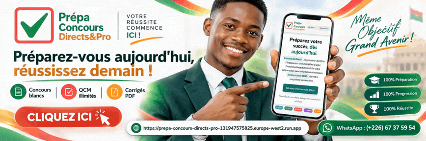 BF Prépa Concours — préparation aux concours directs et professionnels du Burkina Faso